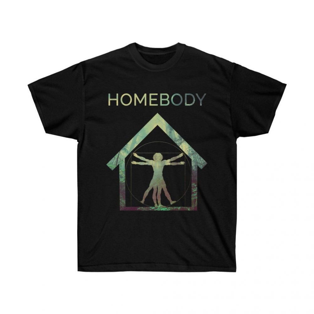 Picture of Homebody Introvert Black Colored Tshirt